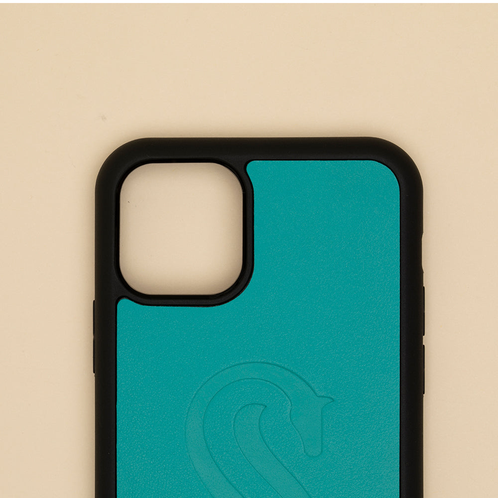 Deep Teal Leather iPhone Cover - Scuderia 1918