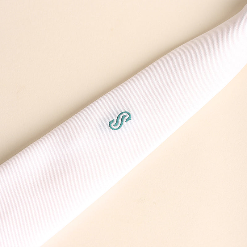 White Silk Tie