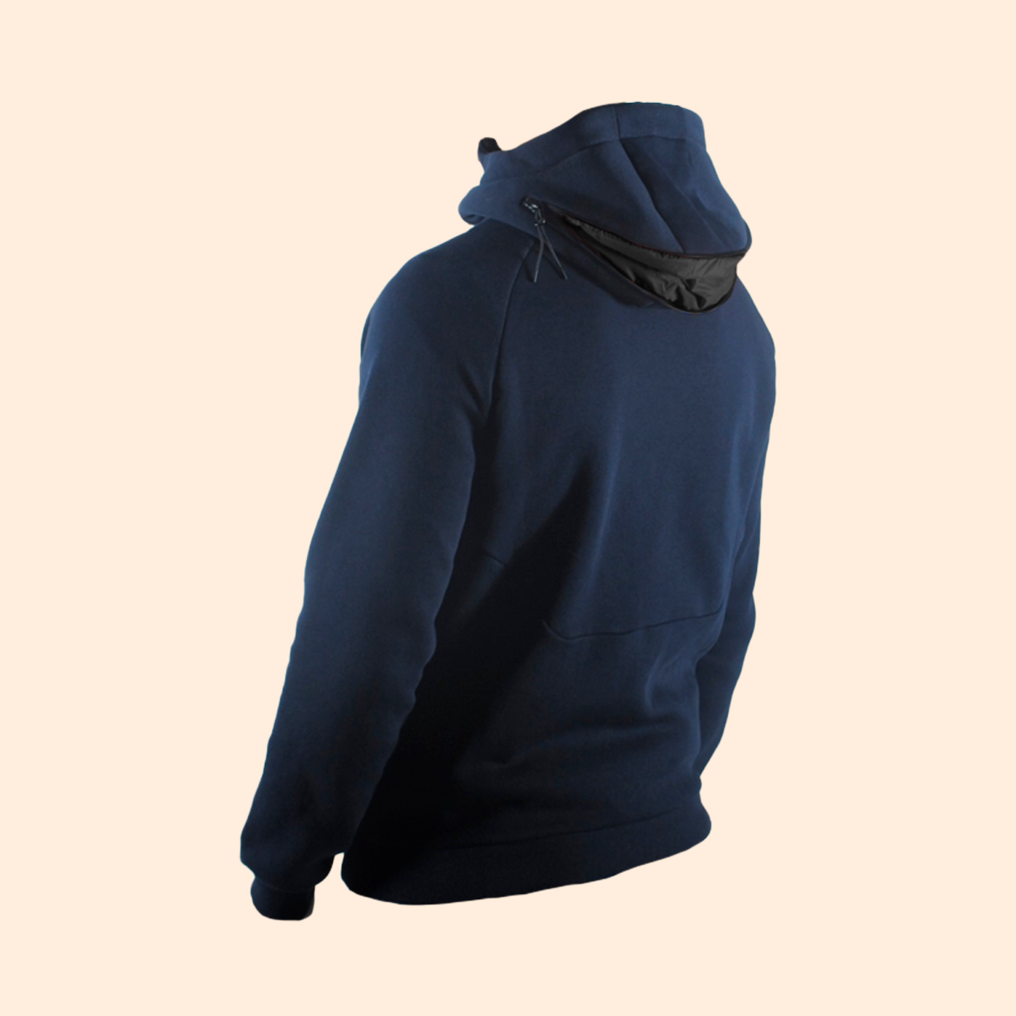 Sweat à capuche bleu foncé avec zip Homme 