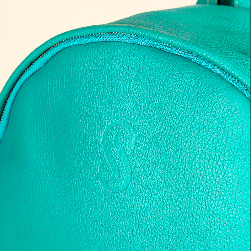 Leather Teal Backpack - Storescuderia1918