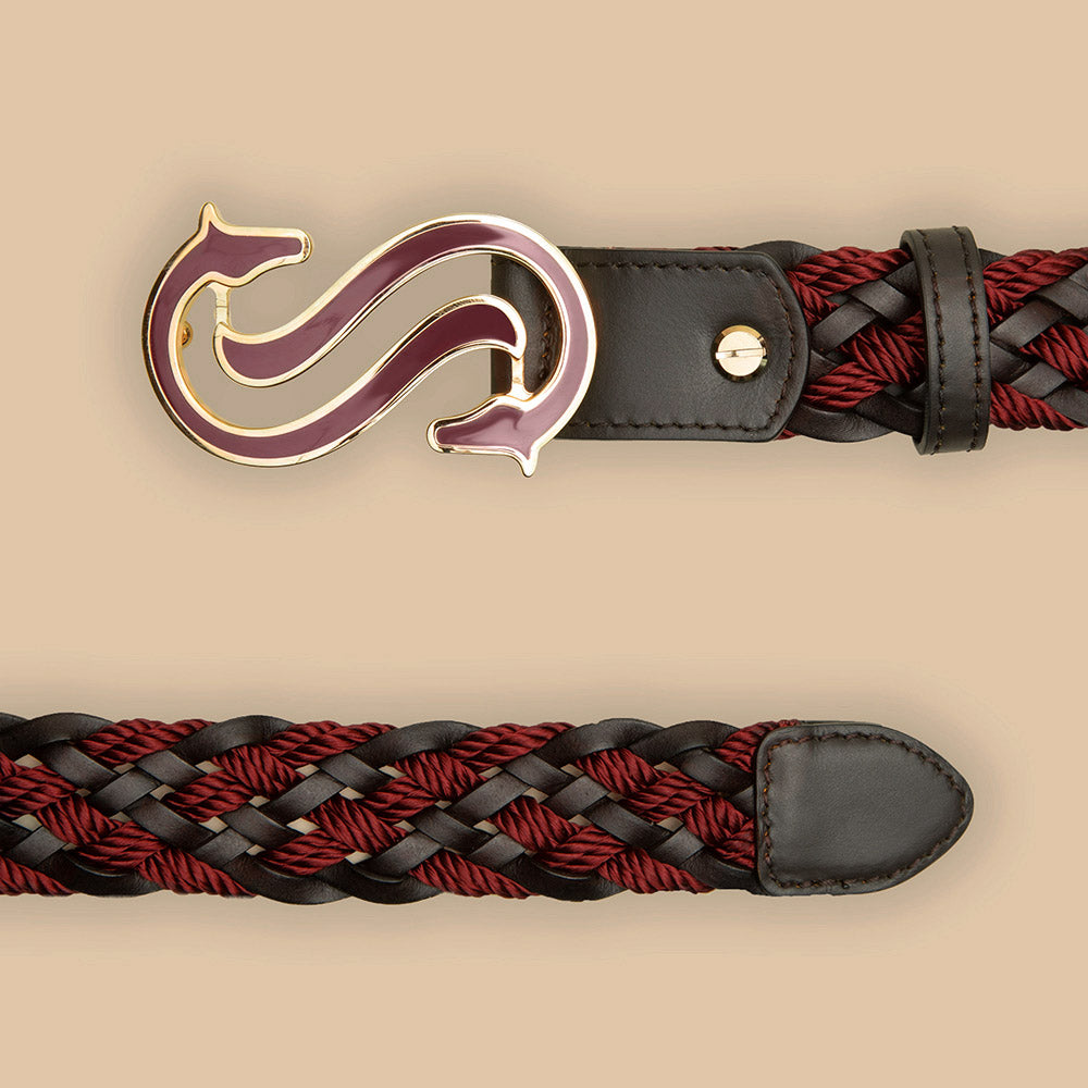 Bordeaux Braided Belt - Scuderia 1918