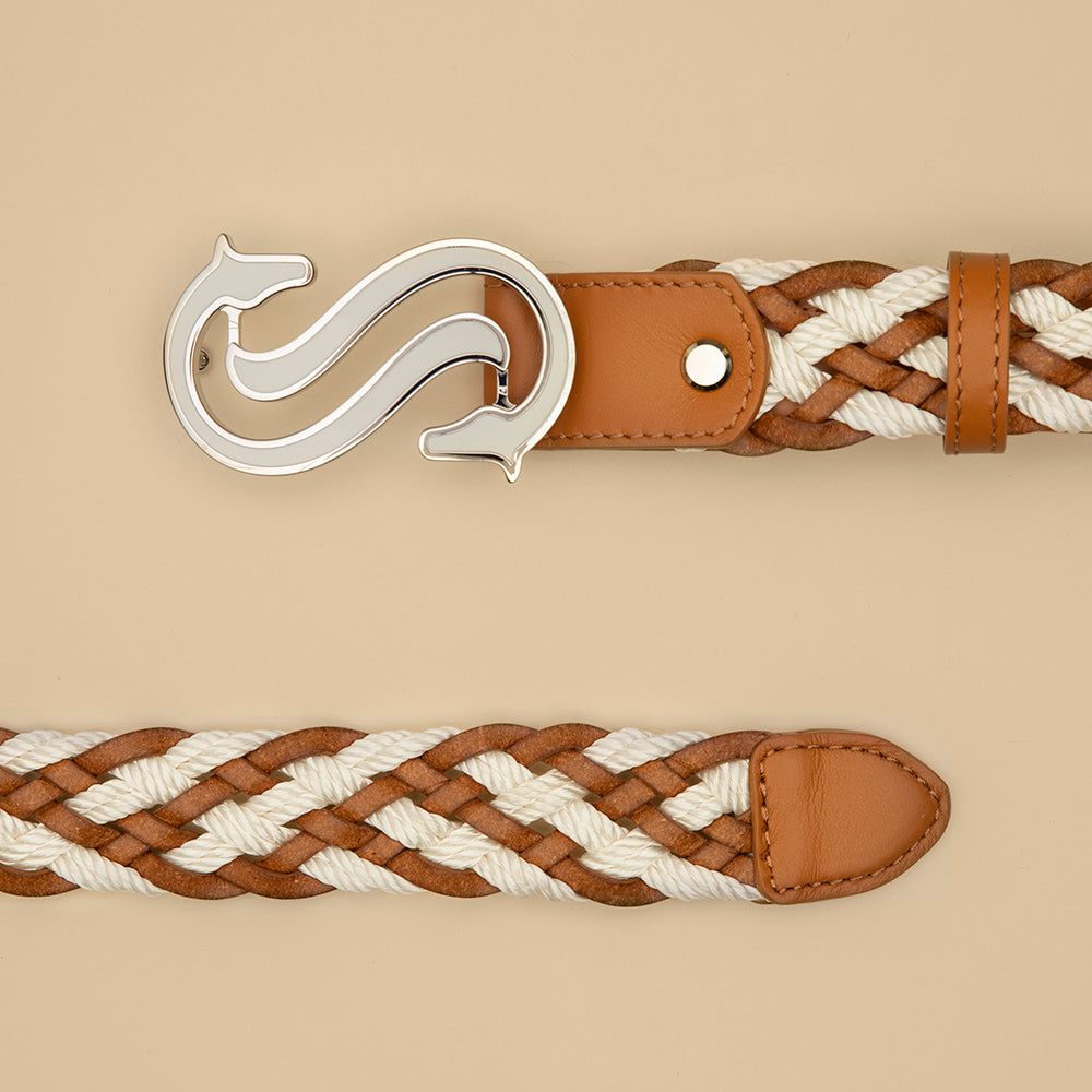 White Braided Belt - Scuderia 1918