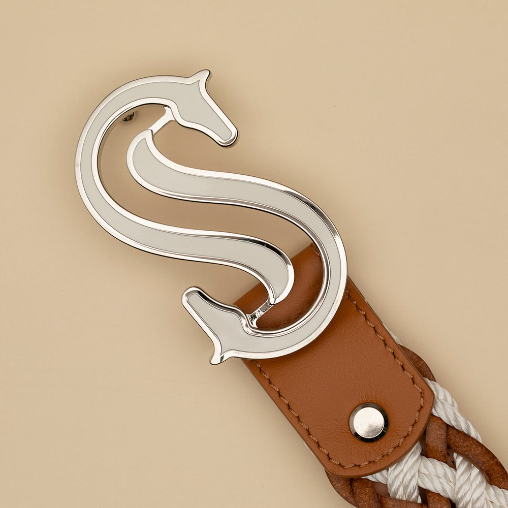 White Braided Belt - Scuderia 1918
