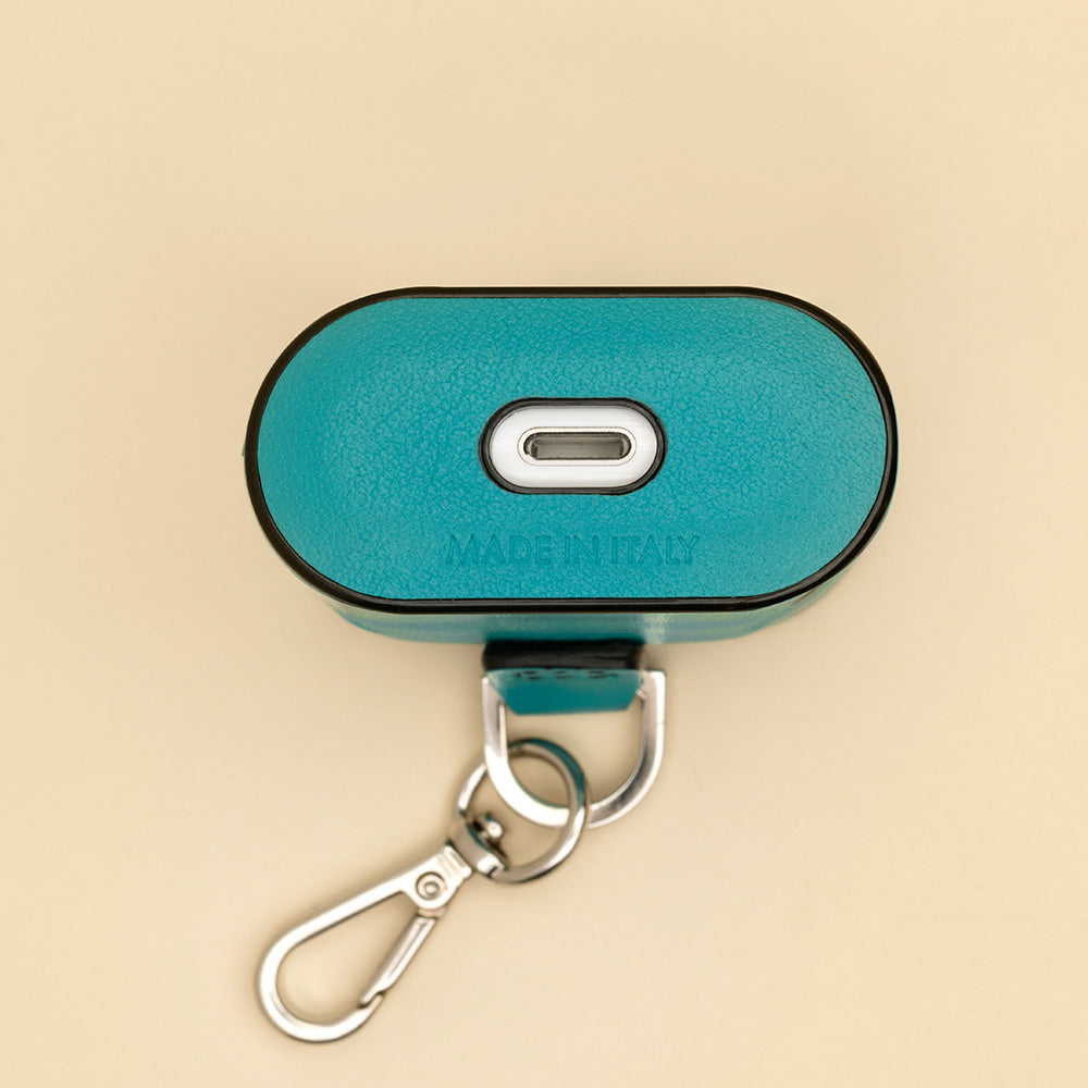 Deep Teal Leather AirPods Case - Scuderia 1918